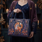 "Foxglove" Applique Leather Handbag Pre-order