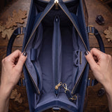 "Foxglove" Applique Leather Handbag Pre-order