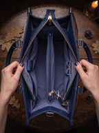 "Foxglove" Applique Leather Handbag