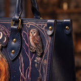 "Foxglove" Applique Leather Handbag Pre-order