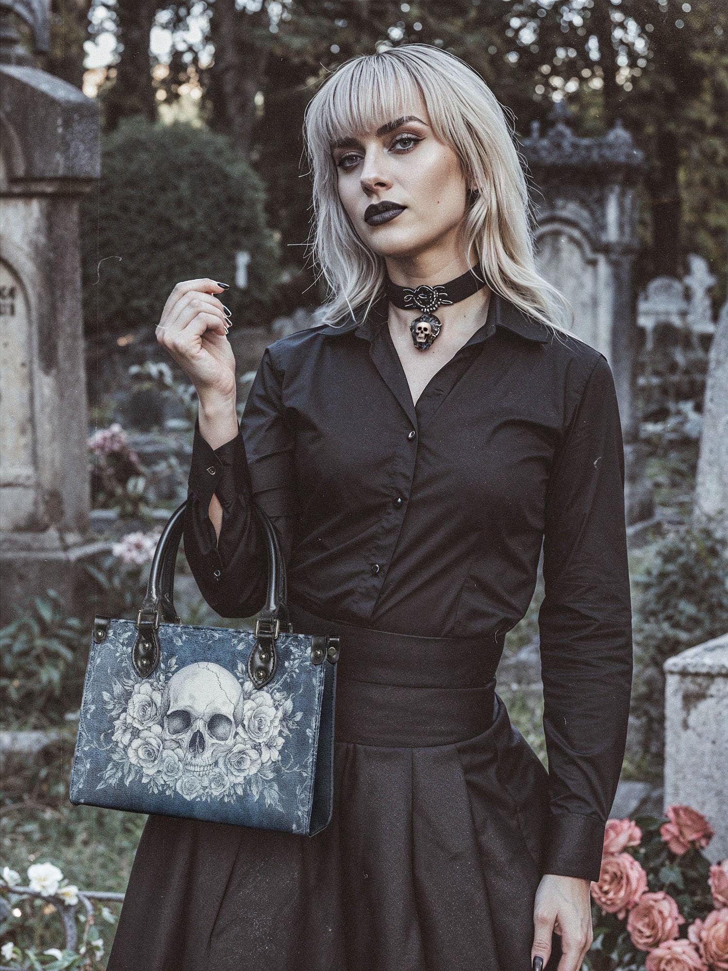 "Frostmourne" - Black Interior - Small Leather Handbag