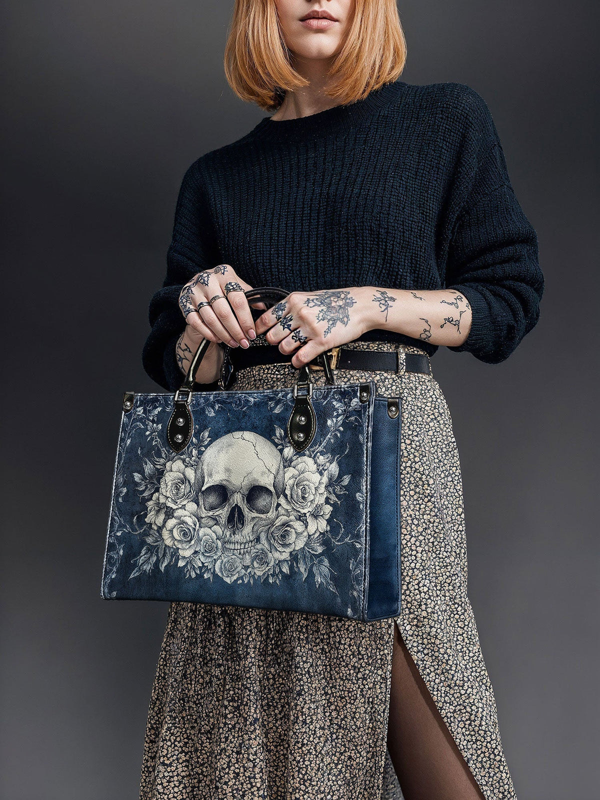 "Frostmourne" - Black Interior - Leather Handbag - FALL CLEARANCE DEAL