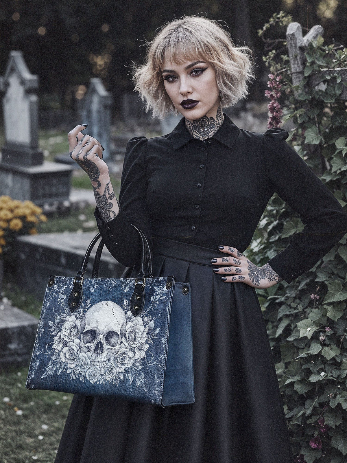 "Frostmourne" - Black Interior - Leather Handbag - FALL CLEARANCE DEAL