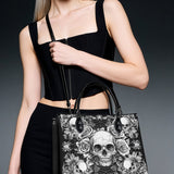 "Gravebloom" - Black Interior - Leather Handbag - 100.1 DEAL