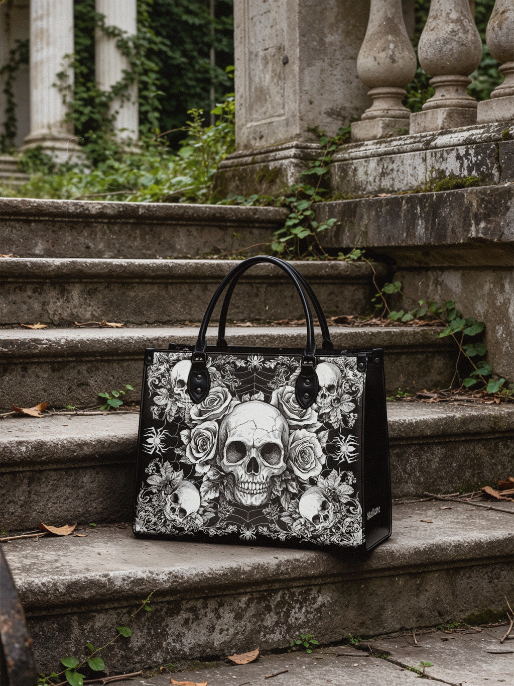 "Gravebloom" - Black Interior - Leather Handbag