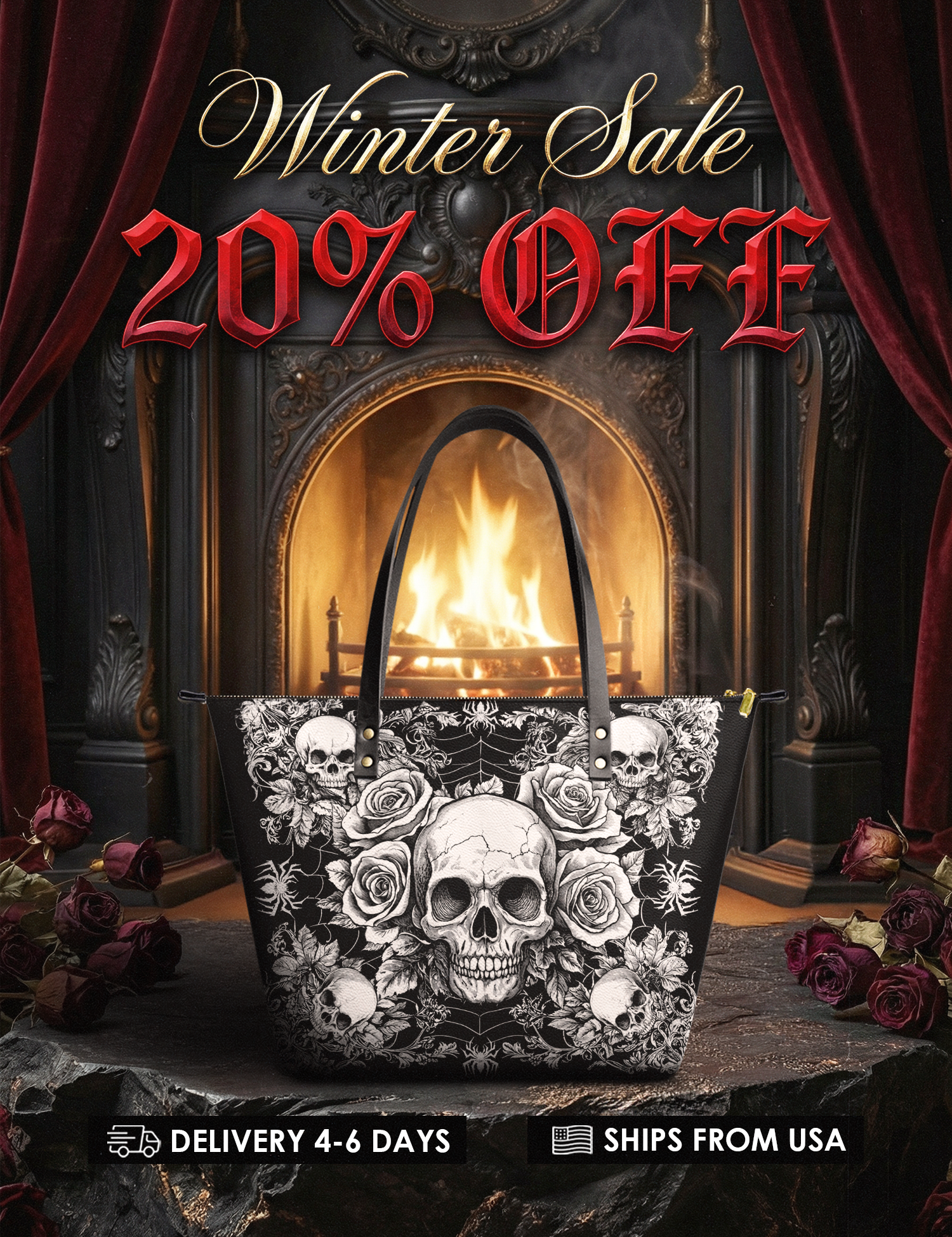 "Gravebloom" Leather Tote Bag Deal