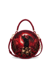 “Grimalkin” Applique Circle Crossbody Bag