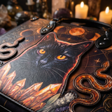 "Hexacat" Applique Leather Handbag Pre-order