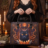 "Hexacat" Applique Leather Handbag Pre-order