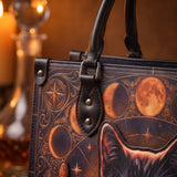 "Hexacat" Applique Leather Handbag Pre-order