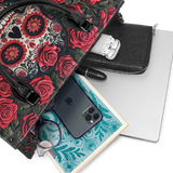 "La Roja" - Black Interior - Leather Handbag Matching SANTA Combo