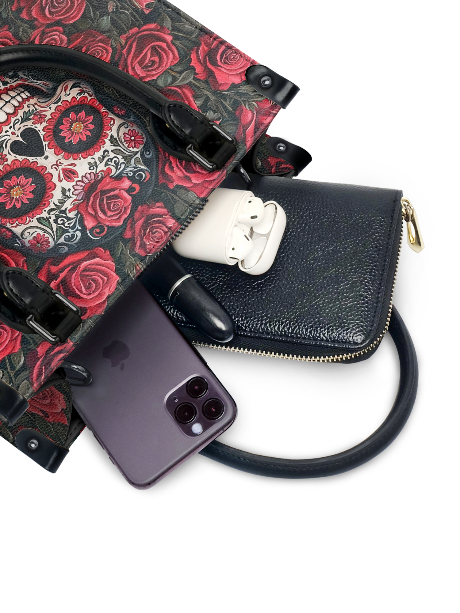 "La Roja" - Black Interior - Small Leather Handbag