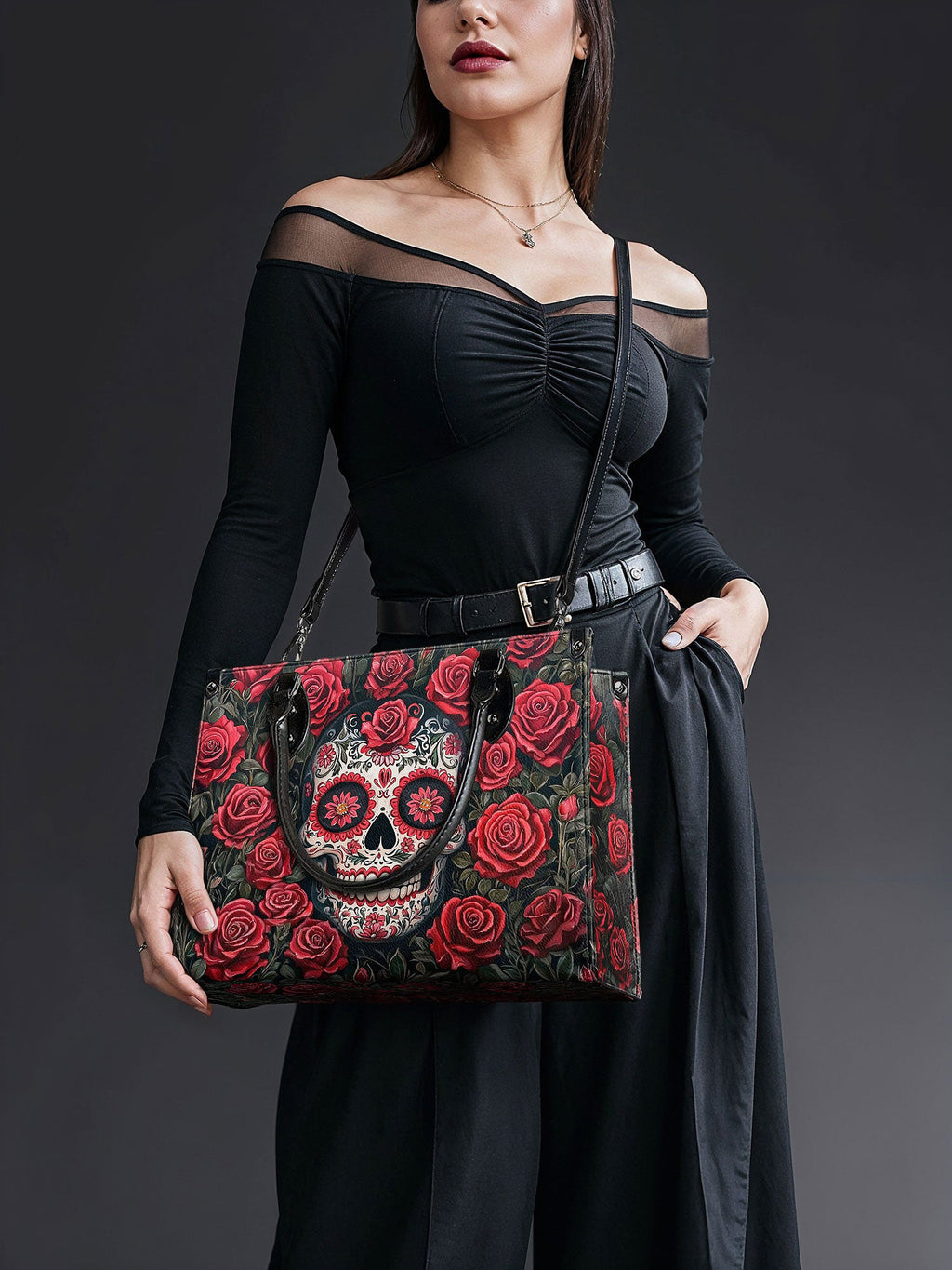 "La Roja" - Black Interior - Leather Handbag