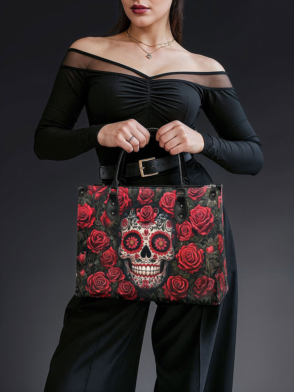 "La Roja" - Black Interior - Leather Handbag