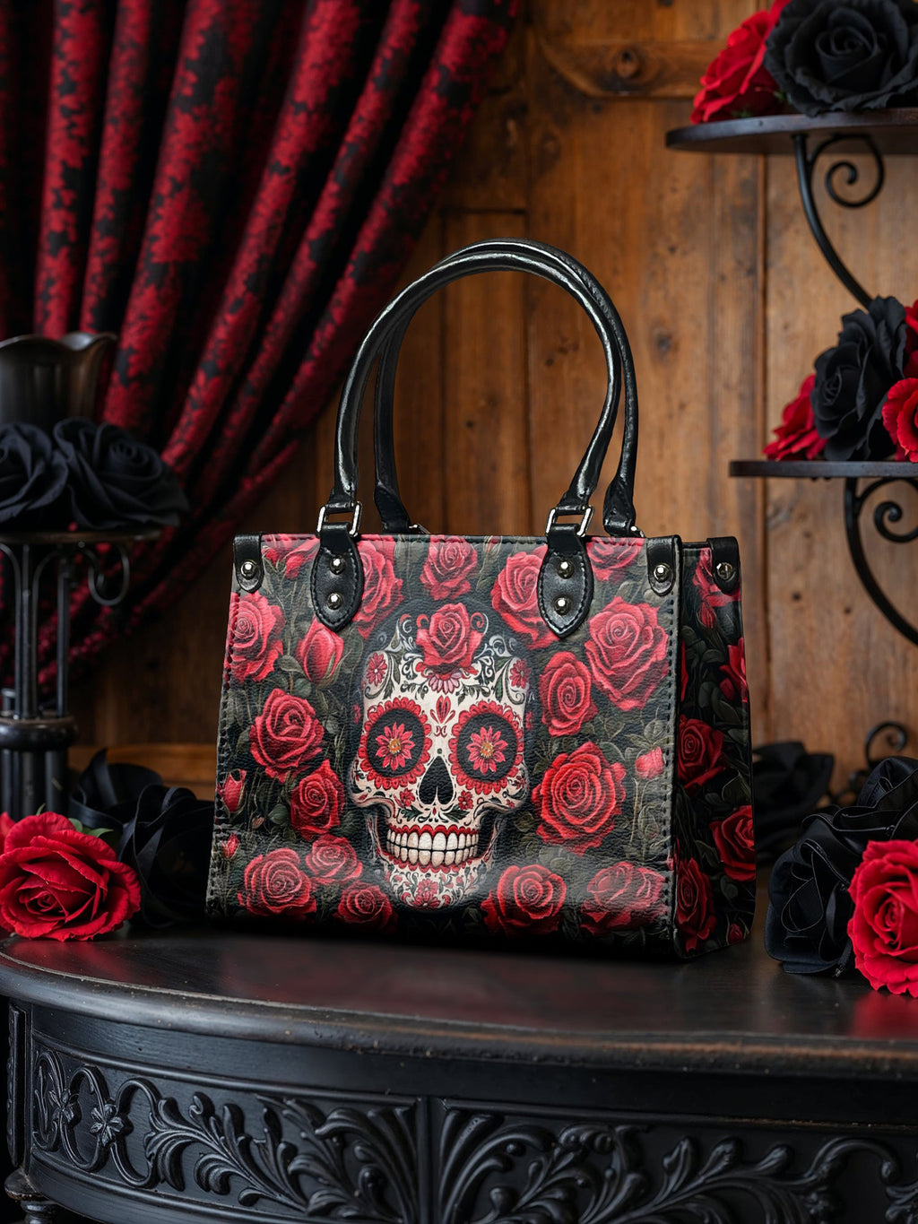 "La Roja" - Black Interior - Small Leather Handbag