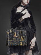 "Lunacat" - Black Interior - Leather Handbag