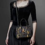 "Lunacat" - Black Interior - Small Leather Handbag