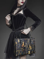 "Lunacat" - Black Interior - Leather Handbag