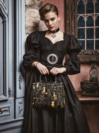 "Lunacat" - Black Interior - Small Leather Handbag