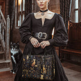 "Lunacat" - Black Interior - Leather Handbag