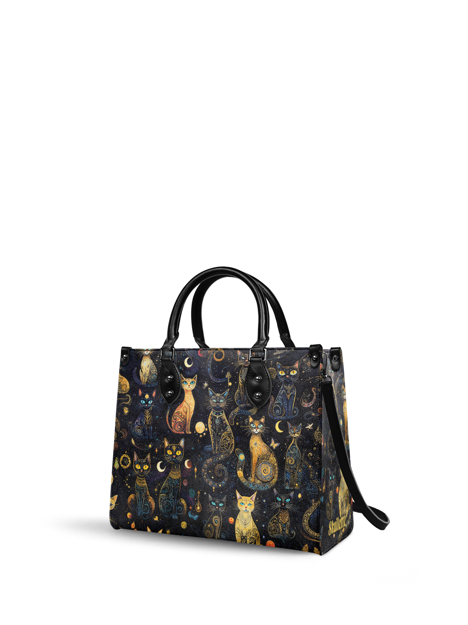 "Lunacat" - Red Interior - Leather Handbag