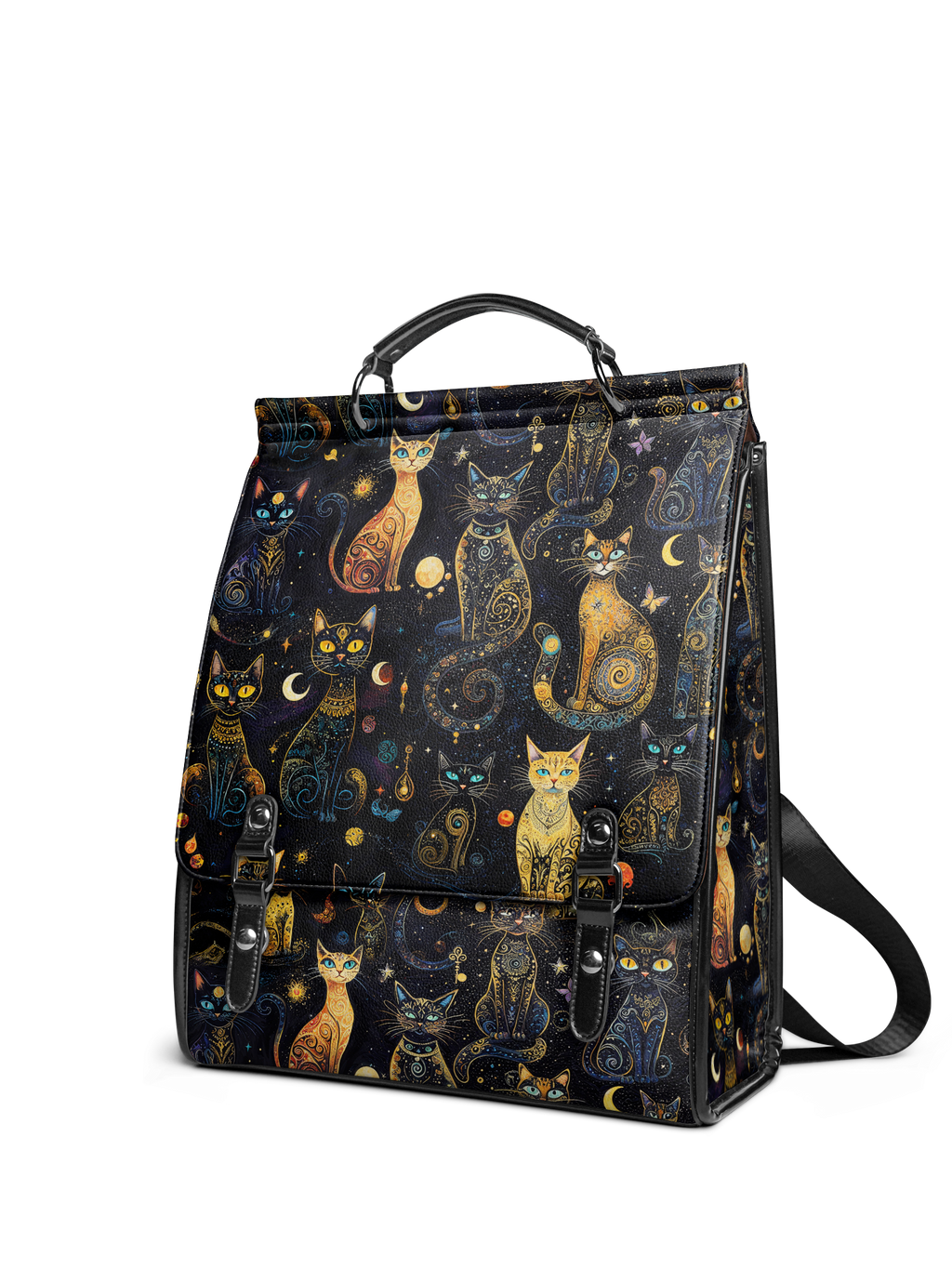 "Lunacat" Leather Backpack