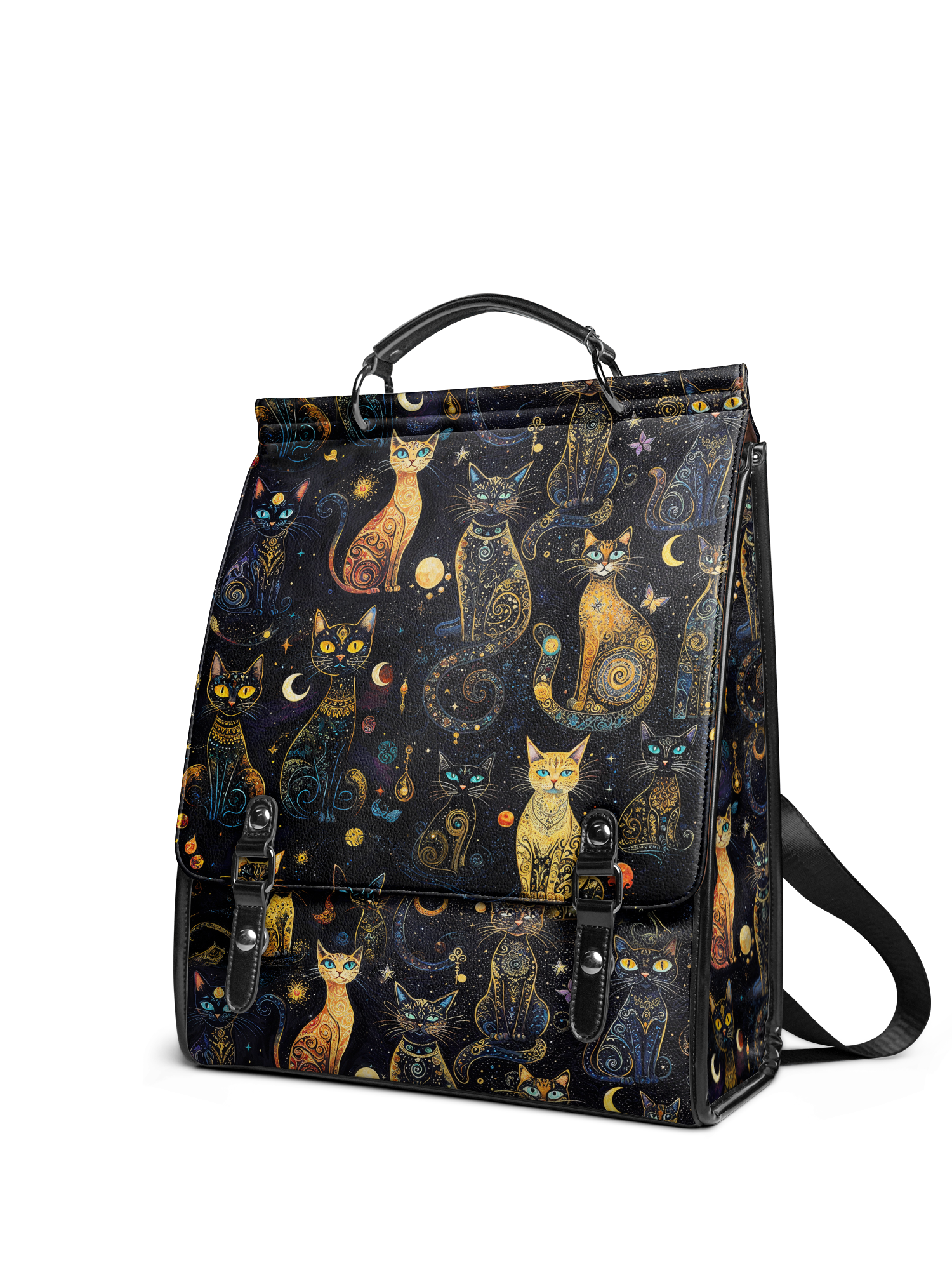 "Lunacat" Leather Backpack