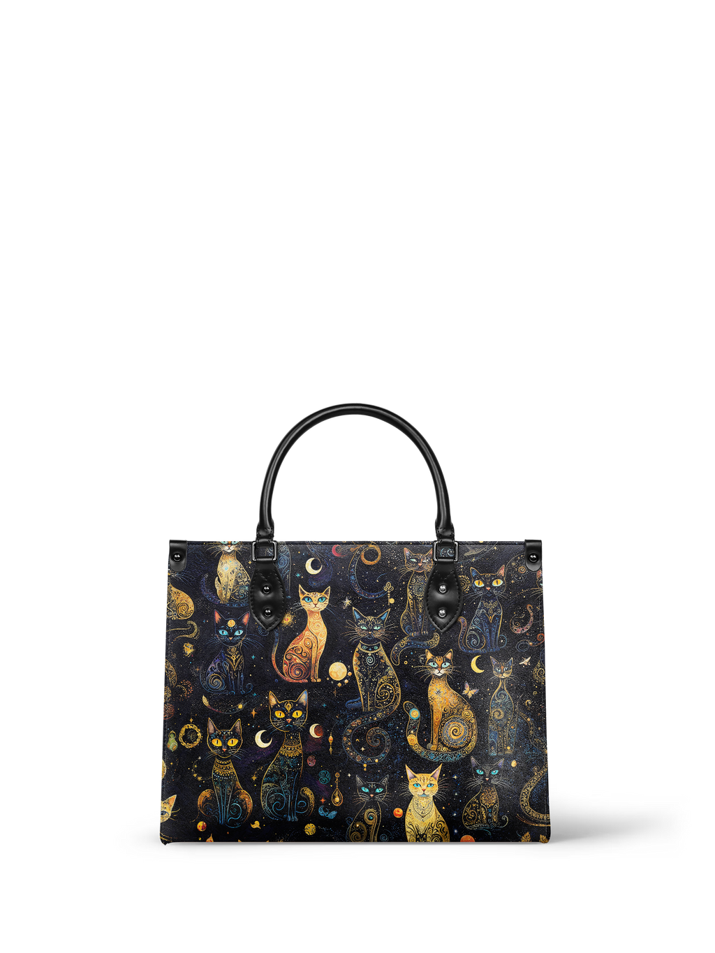 "Lunacat" - Black Interior - Leather Handbag