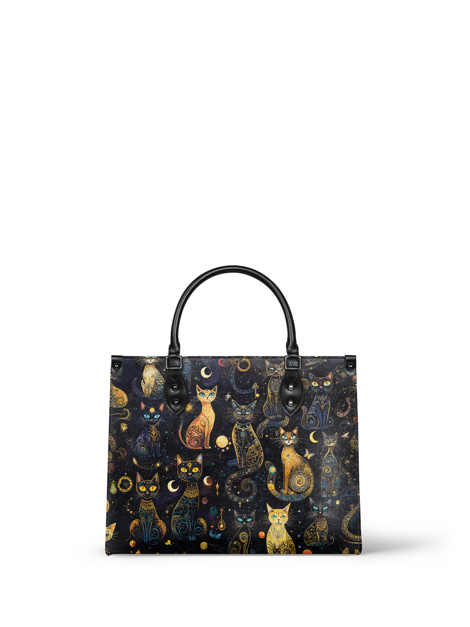"Lunacat" - Black Interior - Leather Handbag
