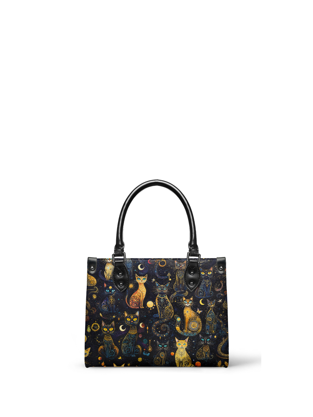 "Lunacat" - Black Interior - Small Leather Handbag