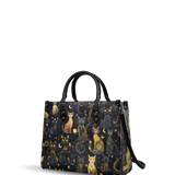 "Lunacat" - Black Interior - Leather Handbag Matching SANTA Combo