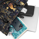 "Lunacat" - Black Interior - Leather Handbag