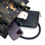 "Lunacat" - Black Interior - Small Leather Handbag