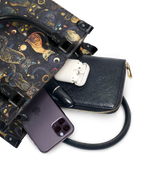 "Lunacat" - Black Interior - Small Leather Handbag