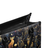 "Lunacat" - Black Interior - Leather Handbag