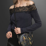 "Lunacat" Circle Crossbody Bag