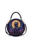 “Lunessa” Applique Circle Crossbody Bag