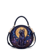 “Lunessa” Applique Circle Crossbody Bag