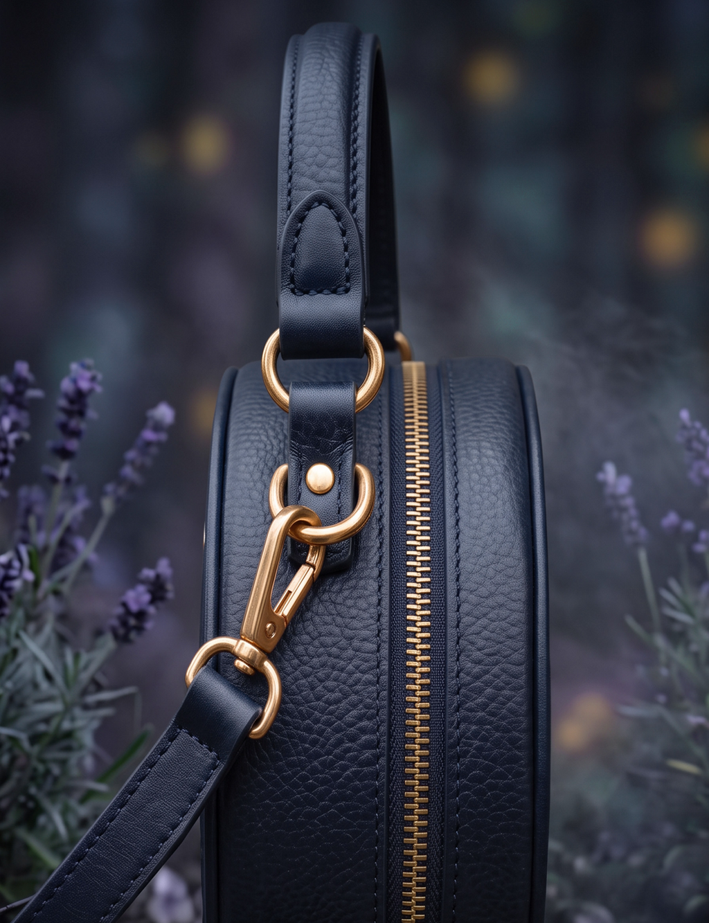 “Lunessa” Applique Circle Crossbody Bag