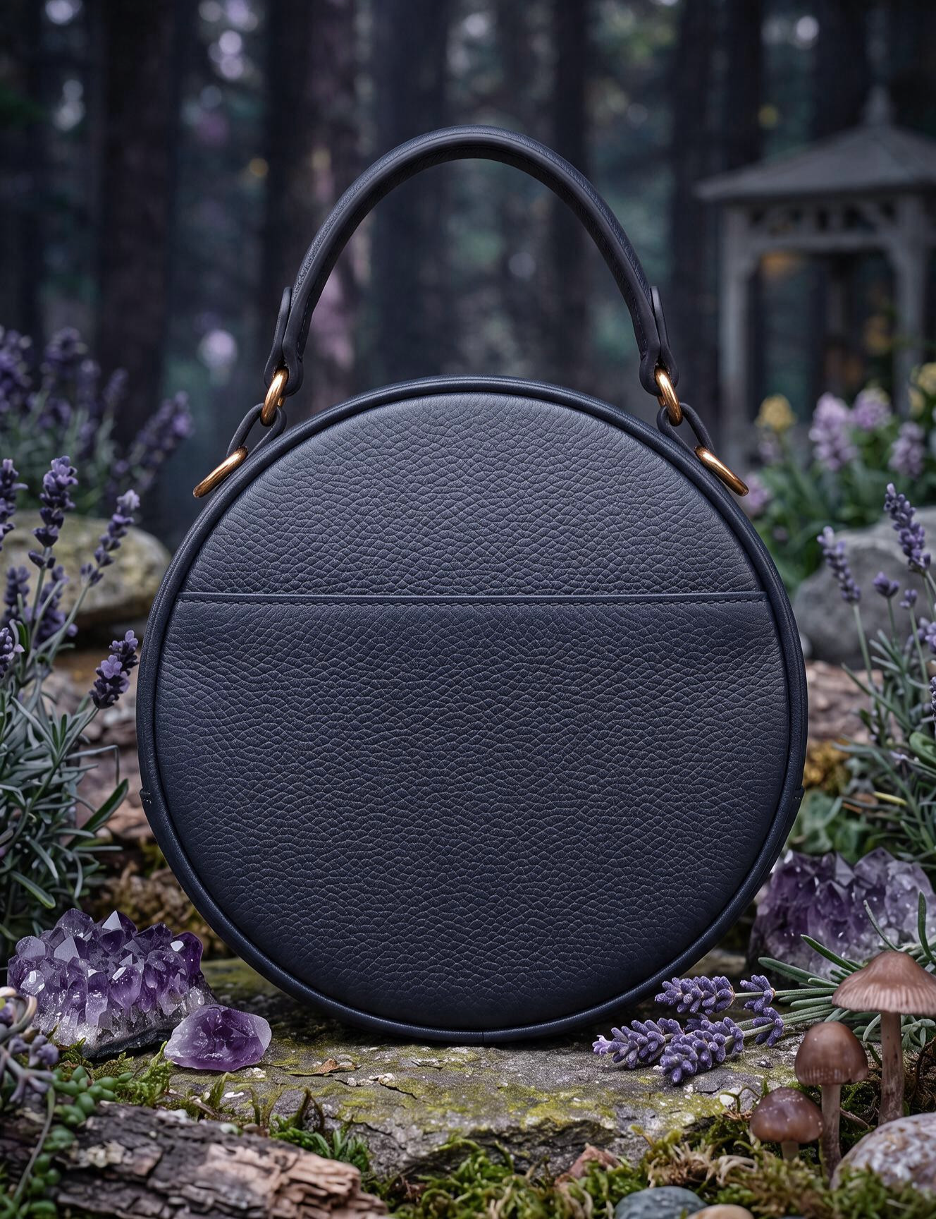 “Lunessa” Applique Circle Crossbody Bag
