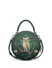 “Minervia” Applique Circle Crossbody Bag