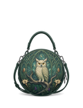 “Minervia” Applique Circle Crossbody Bag