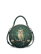 “Minervia” Applique Circle Crossbody Bag