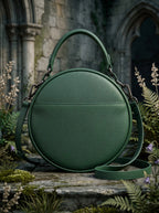 “Minervia” Applique Circle Crossbody Bag