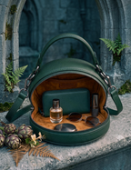 “Minervia” Applique Circle Crossbody Bag