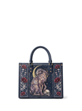 "Moonhare" Applique Leather Handbag