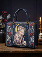 "Moonhare" Applique Leather Handbag