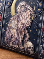 "Moonhare" Applique Leather Handbag