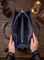 "Moonhare" Applique Leather Handbag