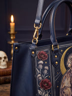 "Moonhare" Applique Leather Handbag